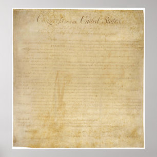 ORIGINAL United States Constitution Bill of Rights Poster