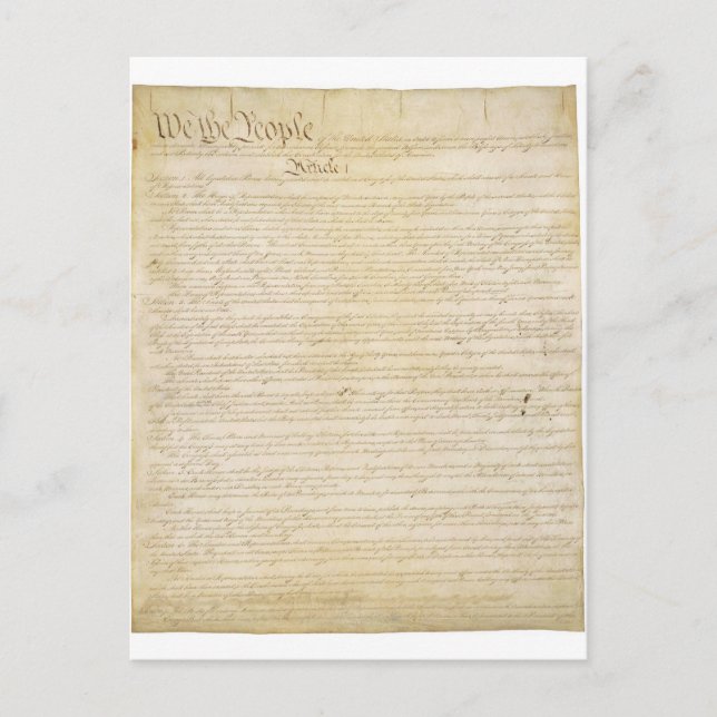 Original United States Constitution Page 1 Postcard (Front)