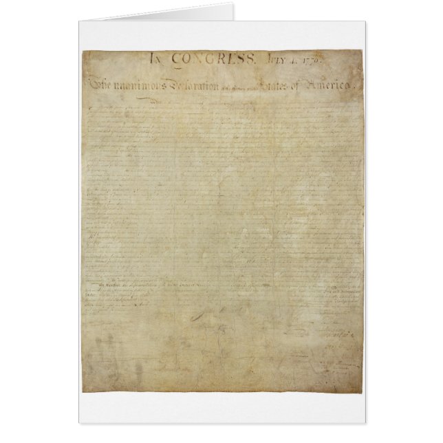 Original United States Declaration of Independence (Front)
