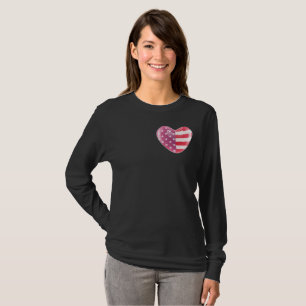 Original USA symbol American flag on a heart shape T-Shirt