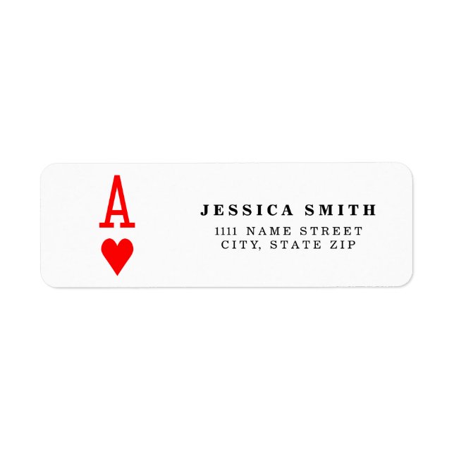 Original Valentine's Day Ace of hearts symbol (Front)