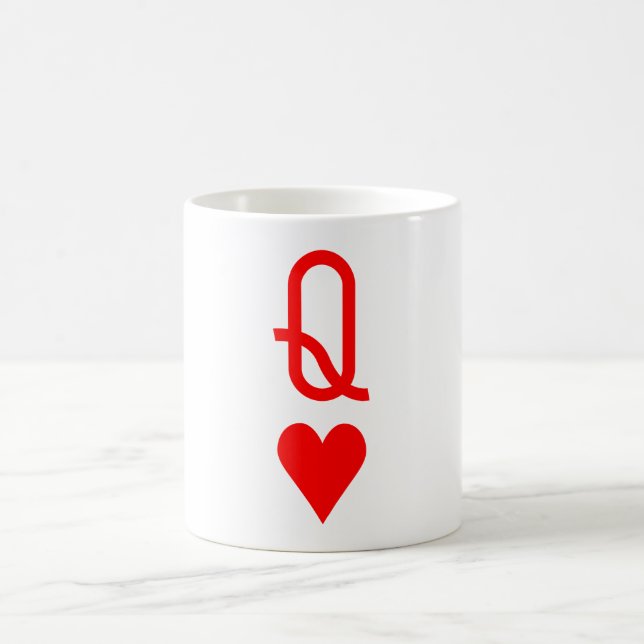 Original Valentine's Day Queen of hearts symbol Coffee Mug (Center)