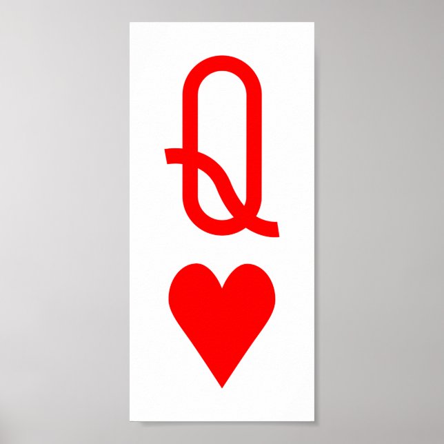 Original Valentine's Day Queen of hearts symbol Poster (Front)