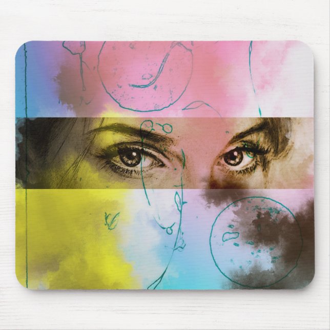 Original vintage art mousepad - Stare (Front)