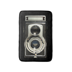 Original vintage camera bath mat