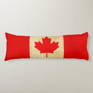 Original Vintage Patriotic National Flag of CANADA Body Cushion