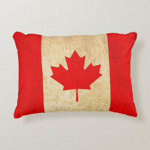 Original Vintage Patriotic National Flag of CANADA Decorative Cushion