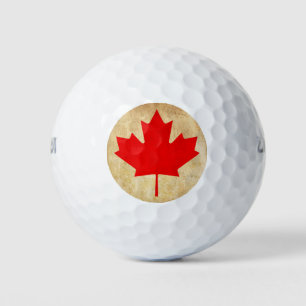 Original Vintage Patriotic National Flag of CANADA Golf Balls