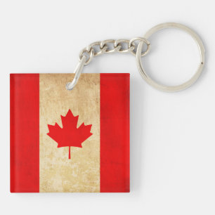 Original Vintage Patriotic National Flag of CANADA Key Ring
