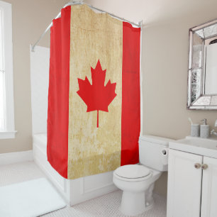 Original Vintage Patriotic National Flag of CANADA Shower Curtain