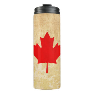 Original Vintage Patriotic National Flag of CANADA Thermal Tumbler