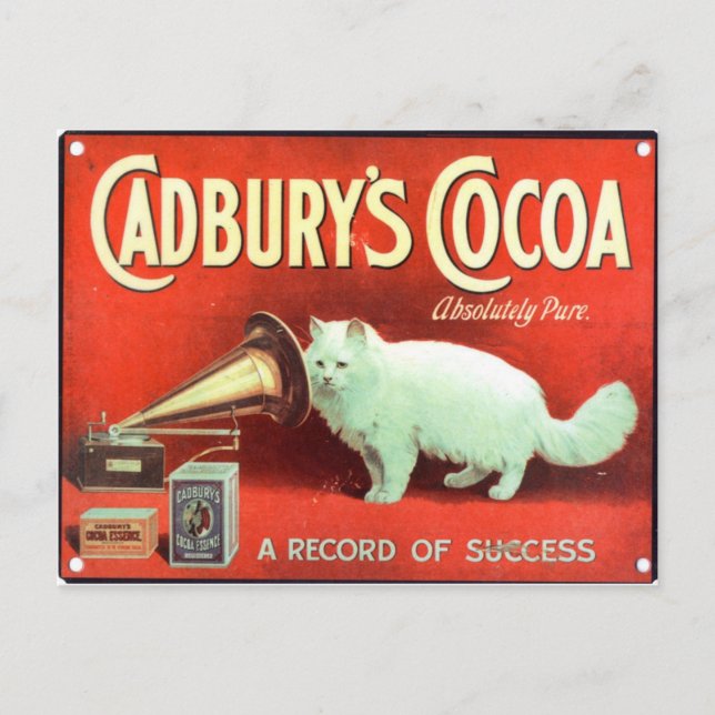 Original vintage poster of Cadbury's cocoa Postcard (Front)