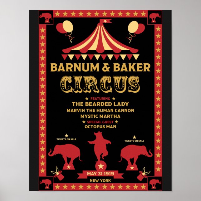 Original Vintages Inspired Circus  Poster (Front)