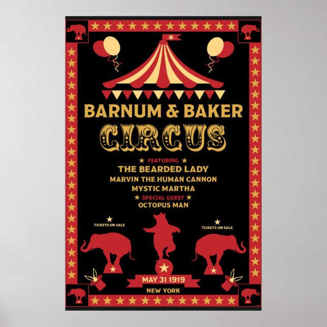 Original Vintages Inspired Circus  Poster (Front)