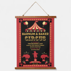 Original Vintages Inspired Circus T-Shirt Hanging Tapestry
