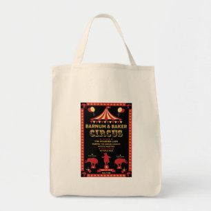 Original Vintages Inspired Circus  T-Shirt Tote Bag