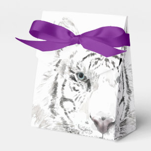 Original W Tiger Watercolors Chinese Ideogram Tent Favour Box