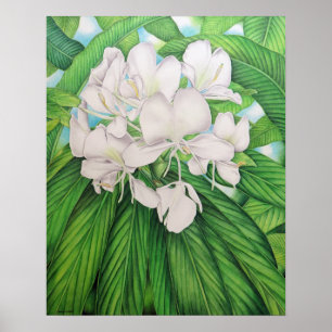Original watercolor by Joel W. Carlson of Honolulu Poster
