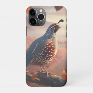 Original Watercolor California Quail Bird iPhone 11Pro Case