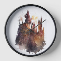 Original Watercolor Castle Artwork