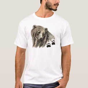 Original Watercolor Grizzly Bear Animal Nature T-Shirt