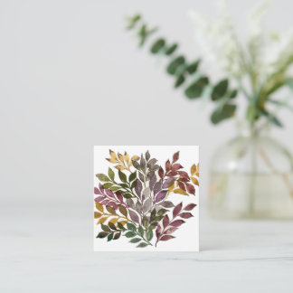 Original Watercolor Leaves Card