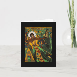 Original watercolor painting card