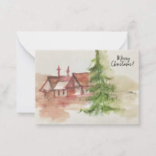 Original watercolor sketch card