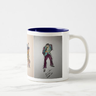Original Watercolor Sketches of Jazz Musicians  Two-Tone Coffee Mug