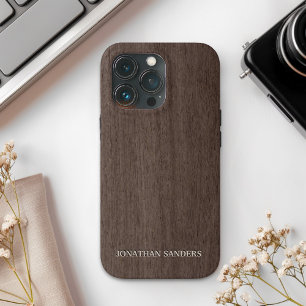 Original Wood Look Black Color iPhone 13 Pro Case