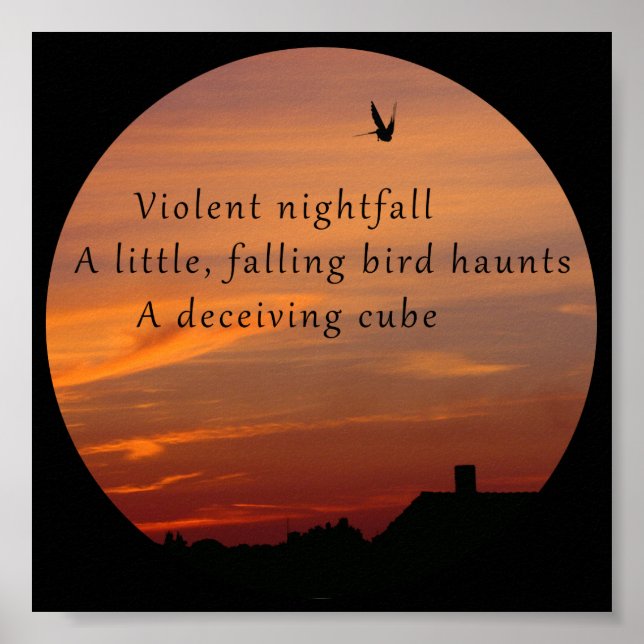 Original Writing Photo Haiku Poems Love Fine Art Poster (Front)