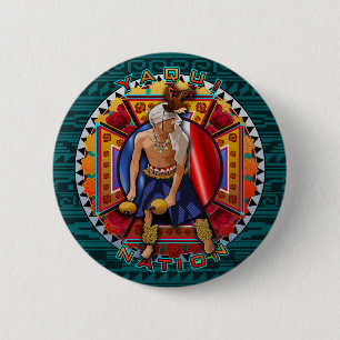 Original Yaqui Nation Deer Dancer 6 Cm Round Badge