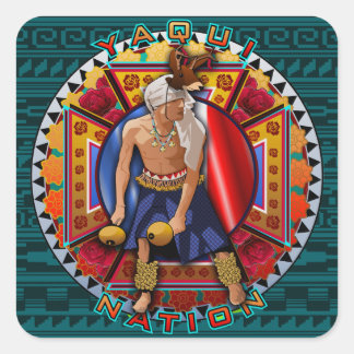 Original Yaqui Nation Deer Dancer Square Sticker
