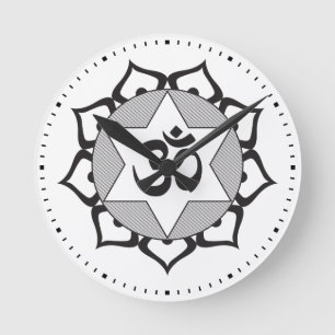 Original Yoga OM Symbol Round Clock