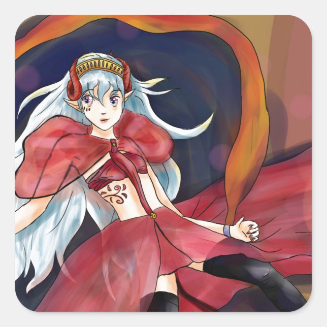 Origional artwork- Melody Square Sticker (Front)