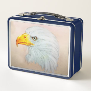 Orignal vintage art metal lunch box - Eagle