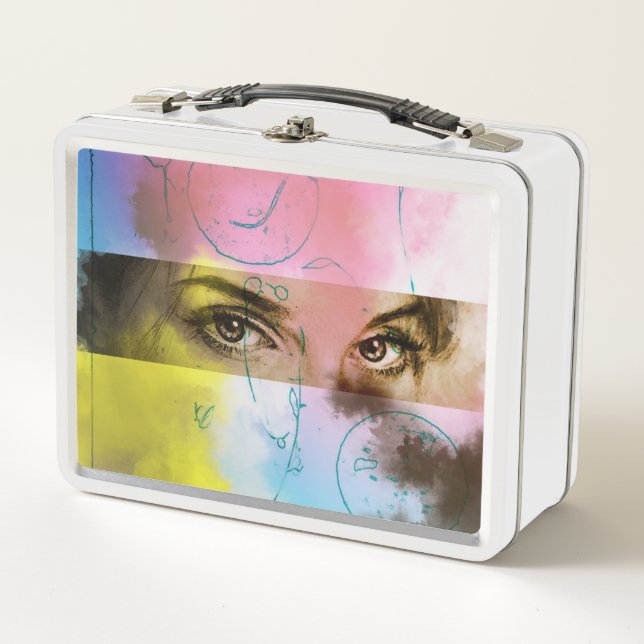 Orignal vintage metal lunch box - Stare (Front)