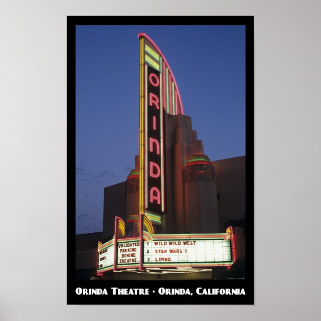Orinda Theatre 11x17 Poster (Front)