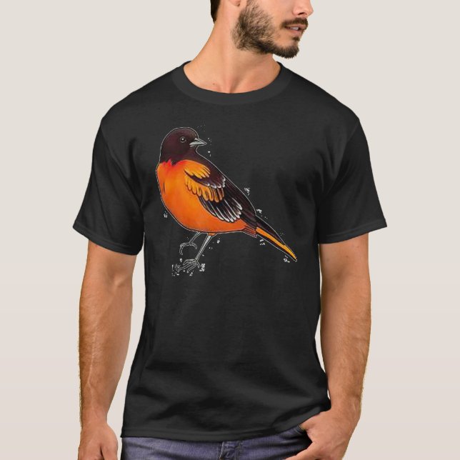 Oriole Orange Bird wild bird T-Shirt (Front)