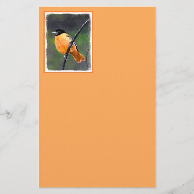 Oriole Painting - Original Bird Art (Front)