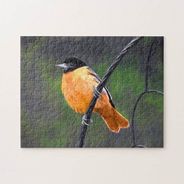 Oriole Painting - Original Bird Art Jigsaw Puzzle (Horizontal)