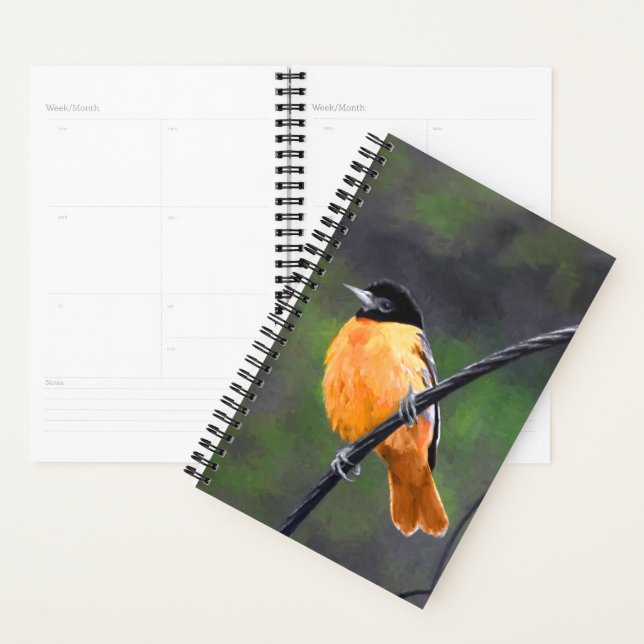 Oriole Painting - Original Bird Art Planner (Display)