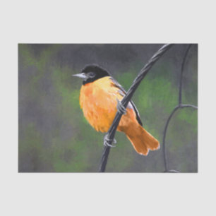 Oriole Painting - Original Bird Art Tissue Paper