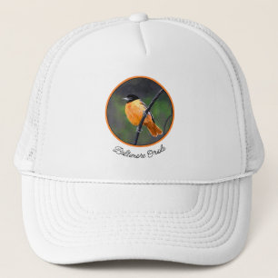Oriole Painting - Original Bird Art Trucker Hat