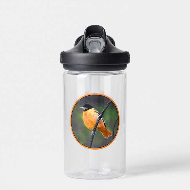 Oriole Painting - Original Bird Art Water Bottle (Front)
