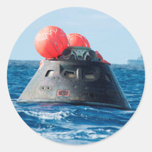 Orion Capsule Spacecraft Ocean Recovery Classic Round Sticker