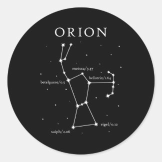 Orion Constellation Astronomy Stargazing Classic Round Sticker