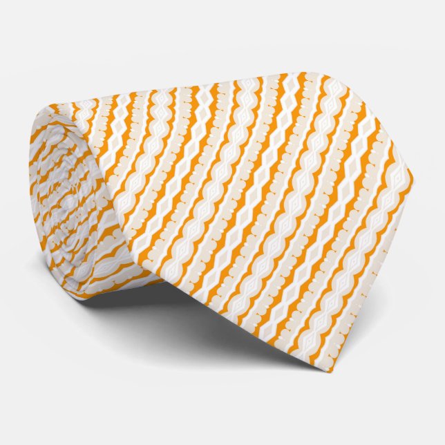 ORION – Golden & Ivory Wedding Tie (Rolled)