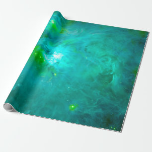 Orion Nebula Aqua Teal Wrapping Paper