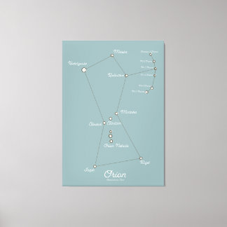Orion Nebula Astronomical Chart Canvas Print